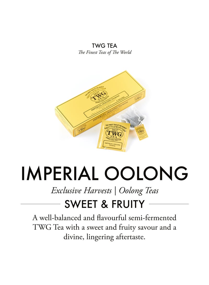 TWG Tea Imperial Oolong | Oolong Tea | Sweet & Fruity Savour | 15 Hand Sewn Cotton Teabags | Gift Set - Image 3