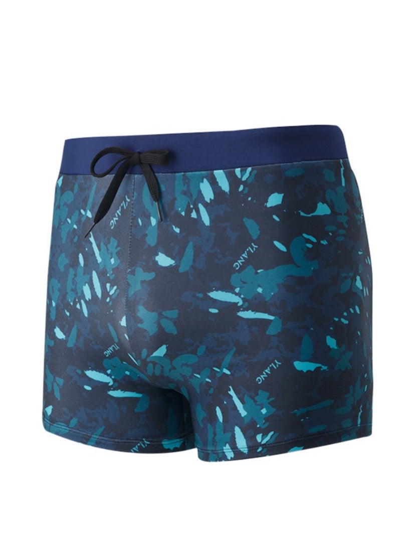 KUYING New High Waisted Flat Angle Swimming Trunks - Image 1
