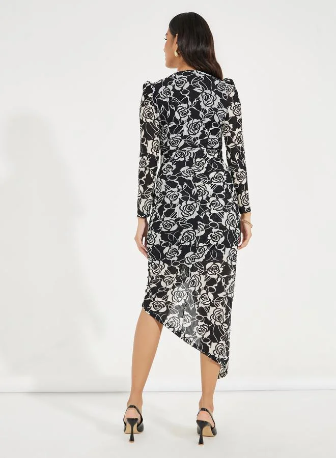 Styli Floral Print Dress