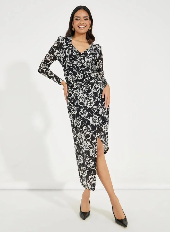 Styli Floral Print Dress