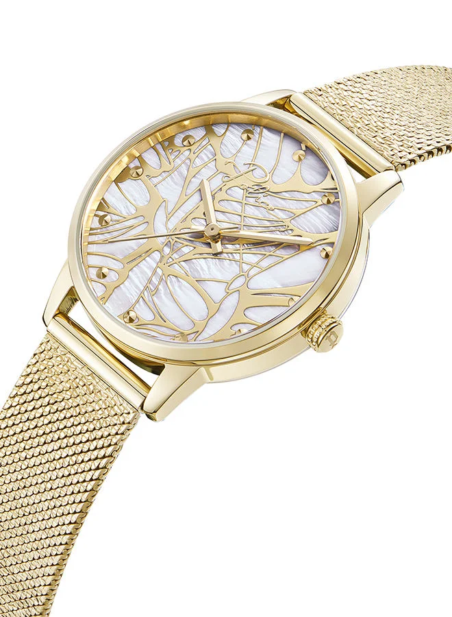 POLICE Womens Camii Stainless Steel Analog Wrist Watch PEWLG2229004 34mm Gold Plated