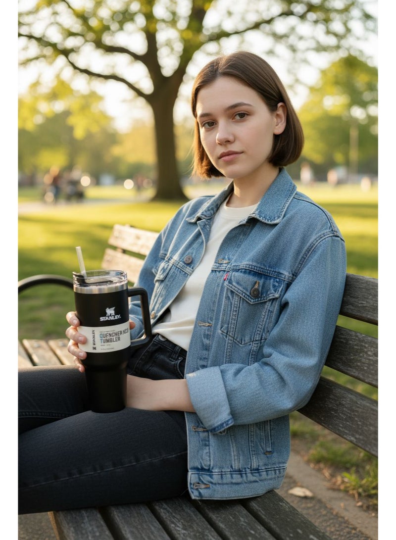 Stanley 2 Pieces Stanley Quencher H2.0 FlowState Stainless Steel Vacuum Insulated Tumbler with Lid and Straw for Water, Iced Tea or Coffee, Smoothie and More,1200ml - Image 4