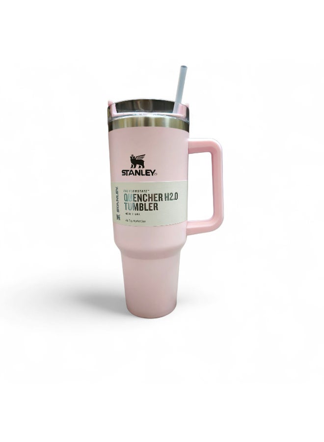 Stanley 2 Pieces Stanley Quencher H2.0 FlowState Stainless Steel Vacuum Insulated Tumbler with Lid and Straw for Water, Iced Tea or Coffee, Smoothie and More,1200ml - Image 2