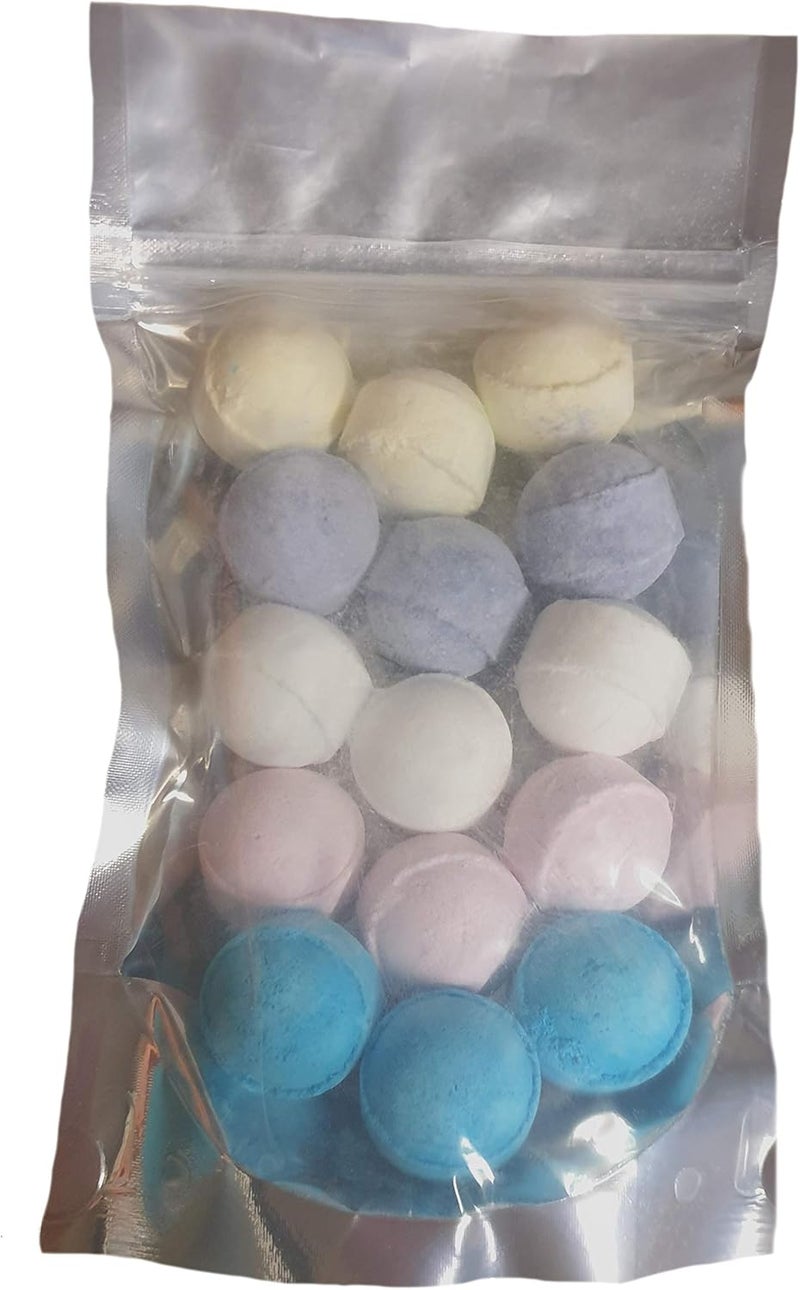 15 x Random Scented Bath Marbles Fizzers Mini Bombs Gift Pouch 10g Each