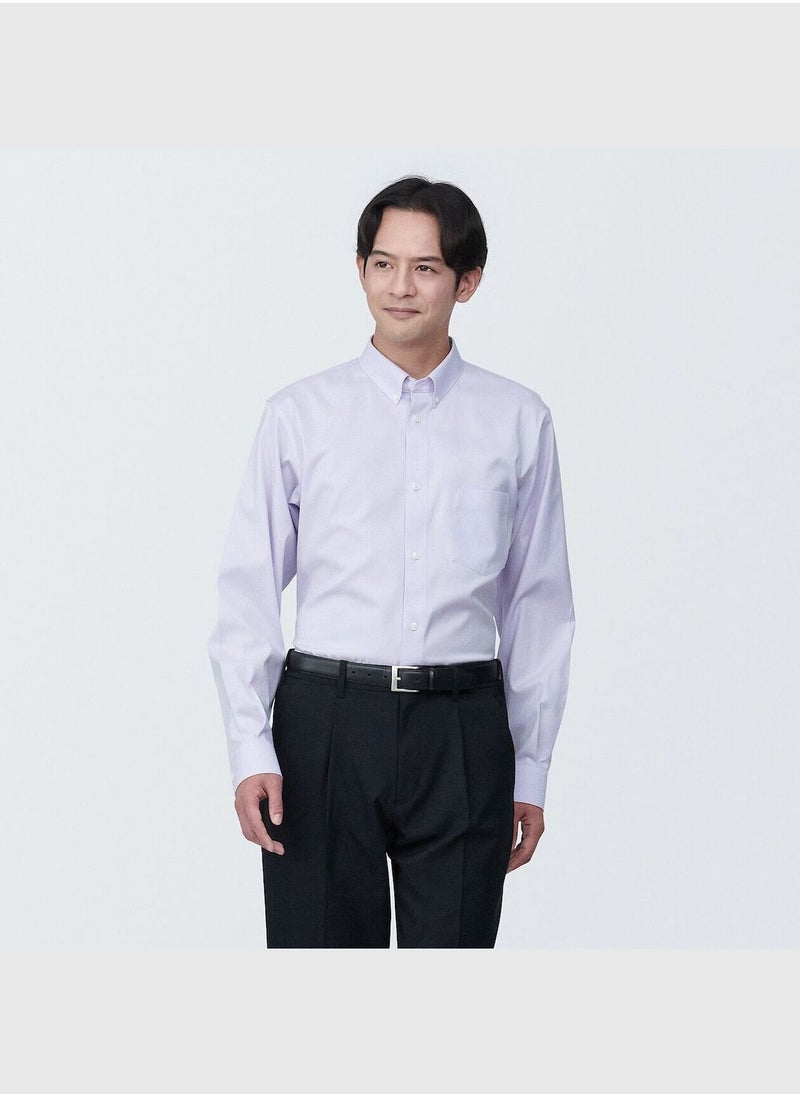 MUJI Non-Iron Button Down Collar Long Sleeve Shirt  - Image 1