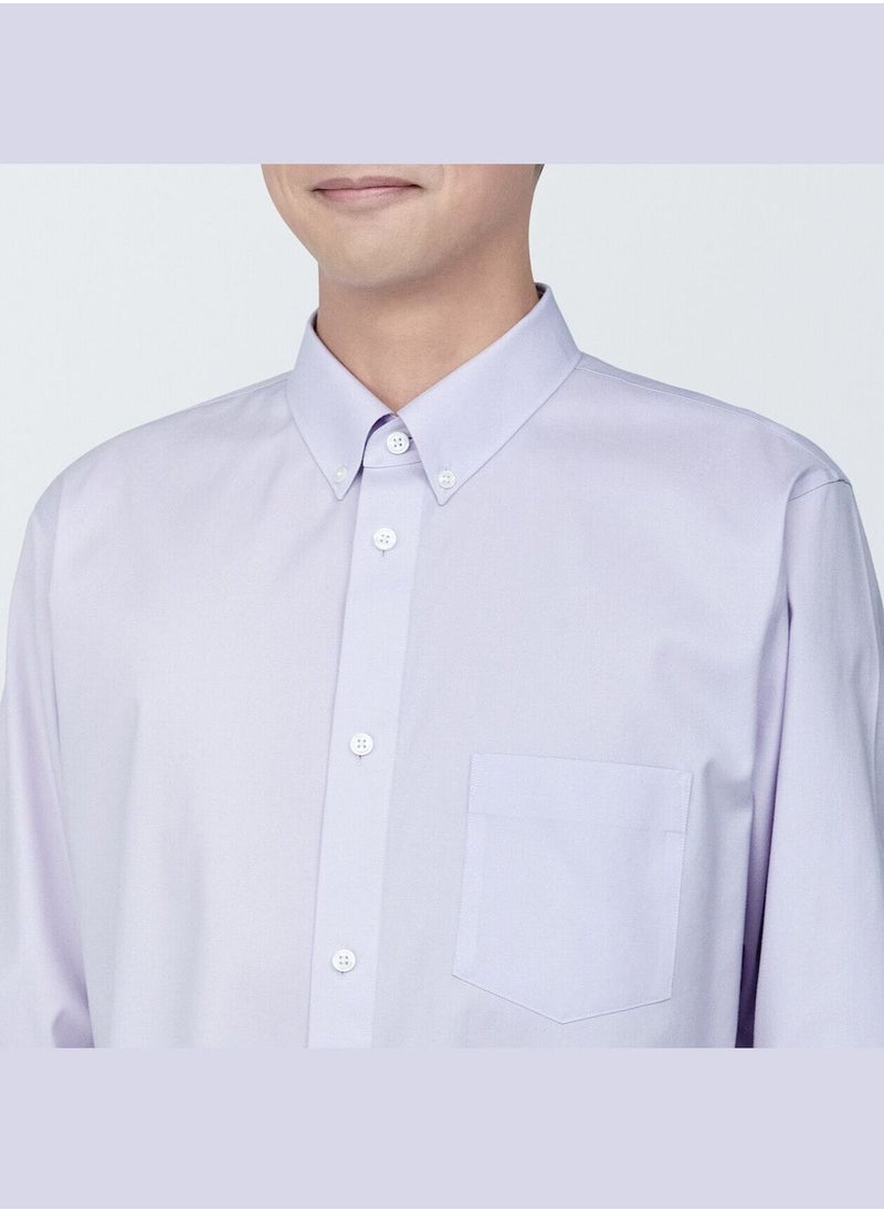MUJI Non-Iron Button Down Collar Long Sleeve Shirt  - Image 4