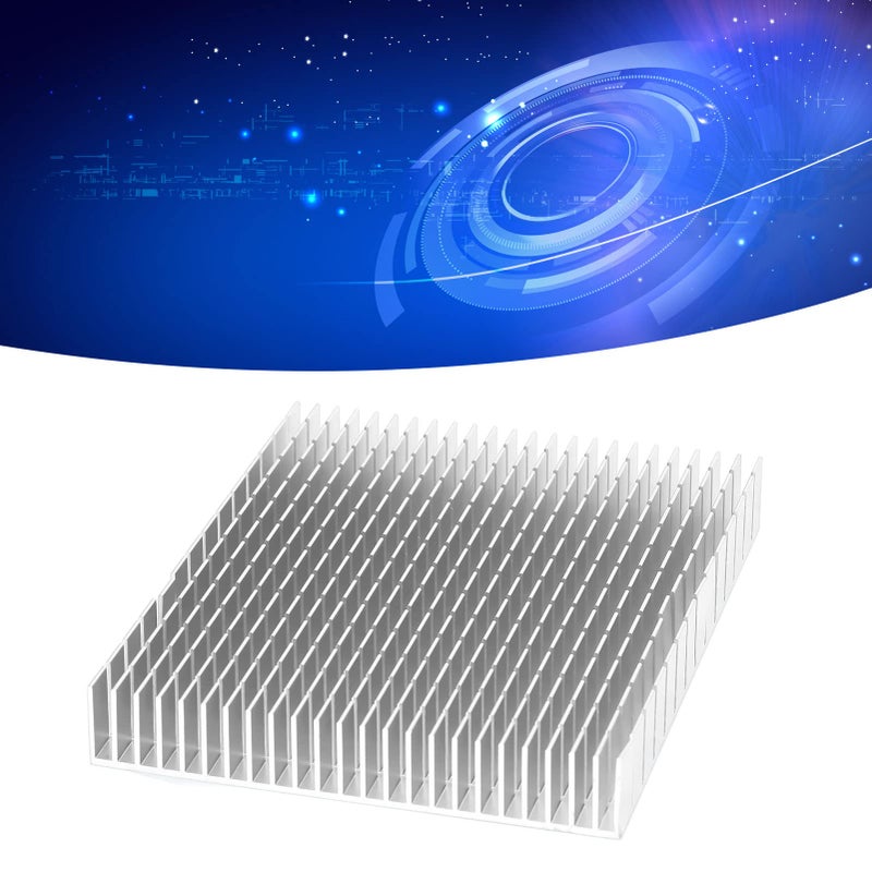 White Aluminum Heat Sink CPU Cooler 150x120x20mm High Power Cooling Block for Amplifier PCB - Image 3