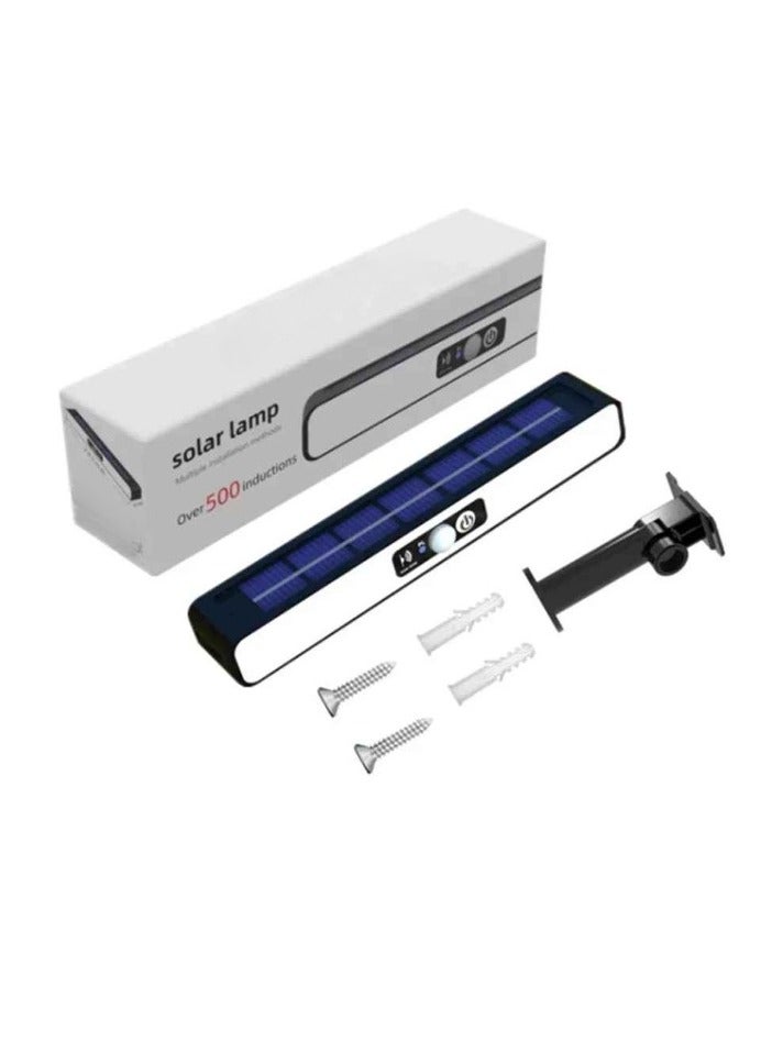 AROAQ Solar Light, Waterproof Solar LED Lamp, Three Modes Human Automatic Induction Solar Powered Security Light, Motion Light For Fence Patio Garden Garage Wall, (Black Shell Bracket, Warm Light) - Image 1