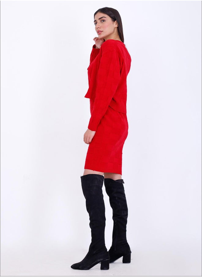 Miss Venus - Knitted Set 2 pieces Dress with Jacket - Image 1