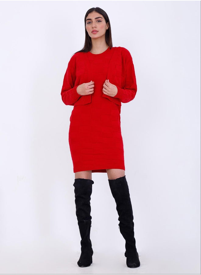 Miss Venus - Knitted Set 2 pieces Dress with Jacket - Image 1