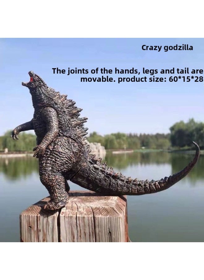 Generic - Oversized Original Godzilla Soft Rubber Joint Movable Toy Ornaments Ultraman King Of Monsters Tasteless-Color:Extra Large Godzilla Flame Red - Image 1