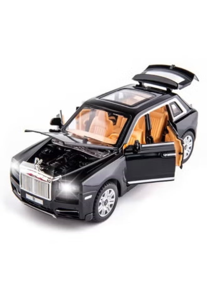 Model car 1 28 rolls royce cullinan model car zinc alloy pull back toy car sound and light pull back model car alloy collectible toy for kids boy girl gift