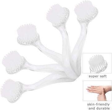 Betued 5pcs Nails Dust Brushes Set Cleaning Removal Dust Nail Art Brushes Kit UV Gel Manicure Beauty Accessorywhite - Image 3