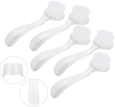 Betued 5pcs Nails Dust Brushes Set Cleaning Removal Dust Nail Art Brushes Kit UV Gel Manicure Beauty Accessorywhite - Image 2