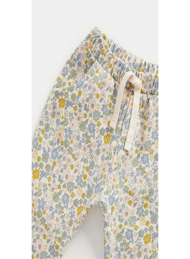 mothercare Cream Floral Joggers