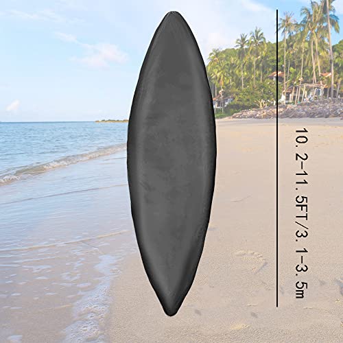 amberr Kayak Cover Heavy Duty Dust Cover Waterproof&UV Protection Kayak Covers for Outdoor Storage Black (10.2-11.5FT/3.1-3.5m) - Image 2