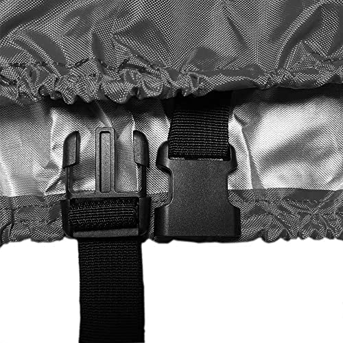 amberr Kayak Cover Heavy Duty Dust Cover Waterproof&UV Protection Kayak Covers for Outdoor Storage Black (10.2-11.5FT/3.1-3.5m) - Image 5