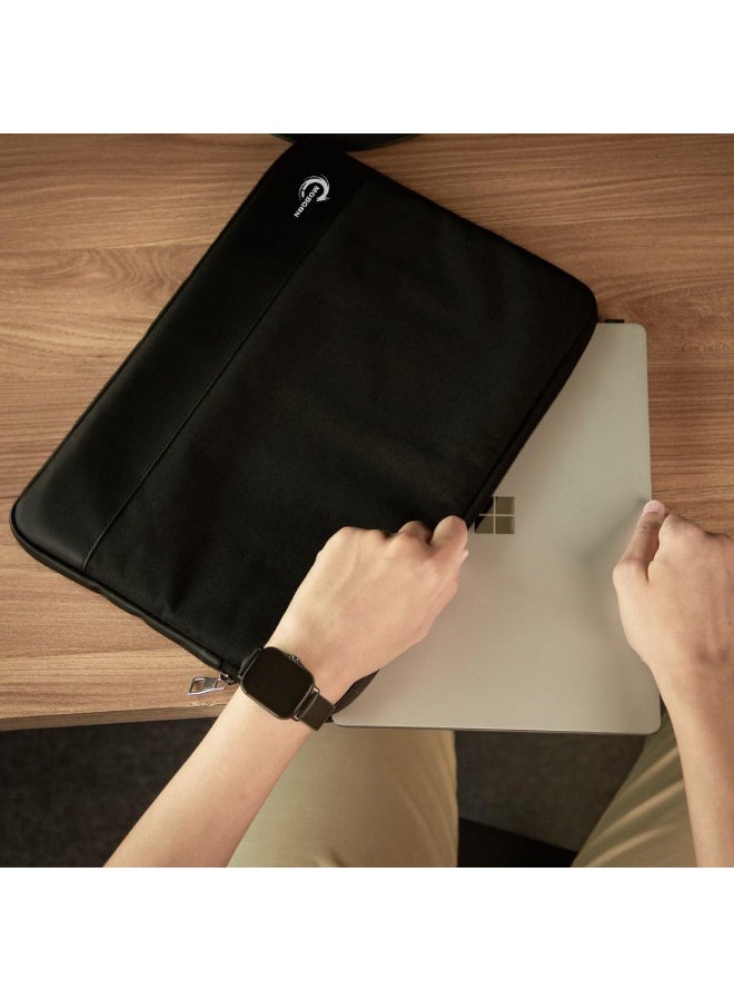 Laptop Sleeve 15.6 Inch, Shockproof Protective Traveling Computer Case, Water Resistant Portable Laptop Carrying Bag Compatible for Lenovo, Notebook, Black  - Image 4