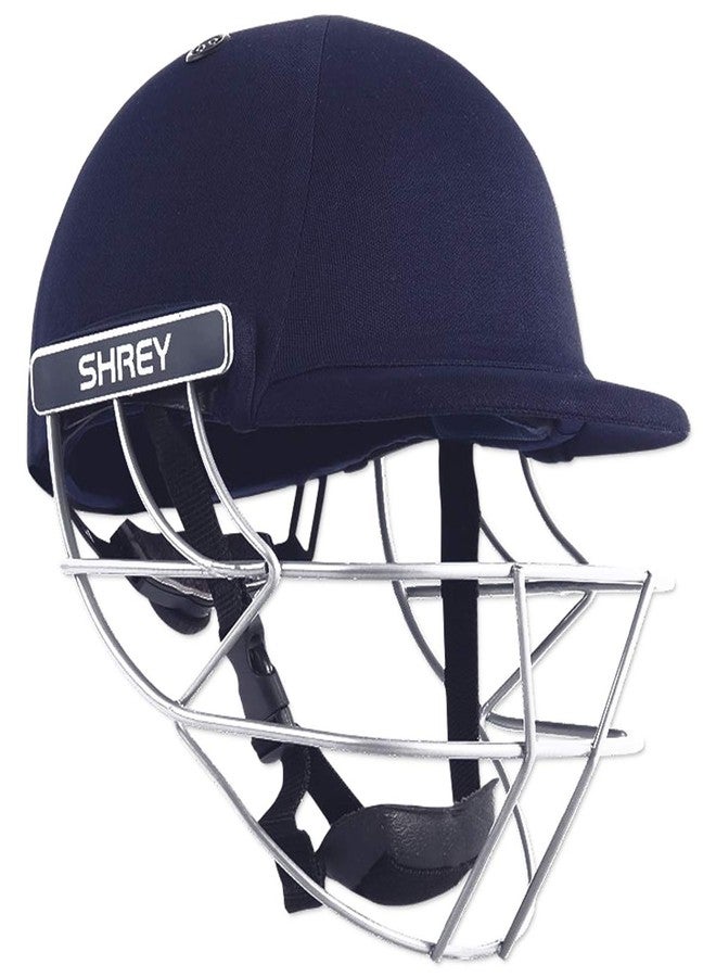 Shrey Classic Steel Helmet, Navy (Small) - 55-58 Cms - Image 1