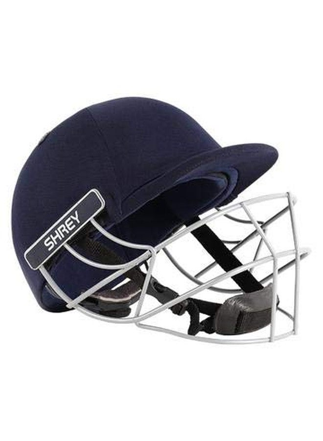 Shrey Classic Steel Helmet, Navy (Small) - 55-58 Cms - Image 2
