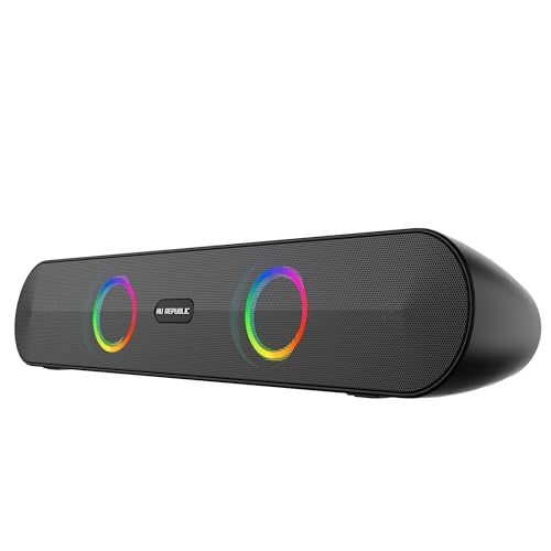 Nu Republic Partybox 165 with 10 Hrs Playtime, Dual 52mm Dynamic Driver, Mic for Receiving Calls, 16 W Bluetooth Soundbar (Black, 2.0 Channel) - Image 1