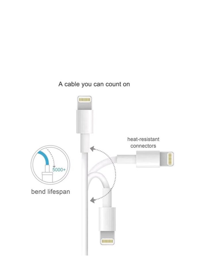 JSBazar - 2 Metter Lightning to USB A Cable Compatible iPhone 11 Pro/11/XS MAX/XR/8/7/6s/6/plus,iPad Pro/Air/Mini,iPod Touch - Image 1