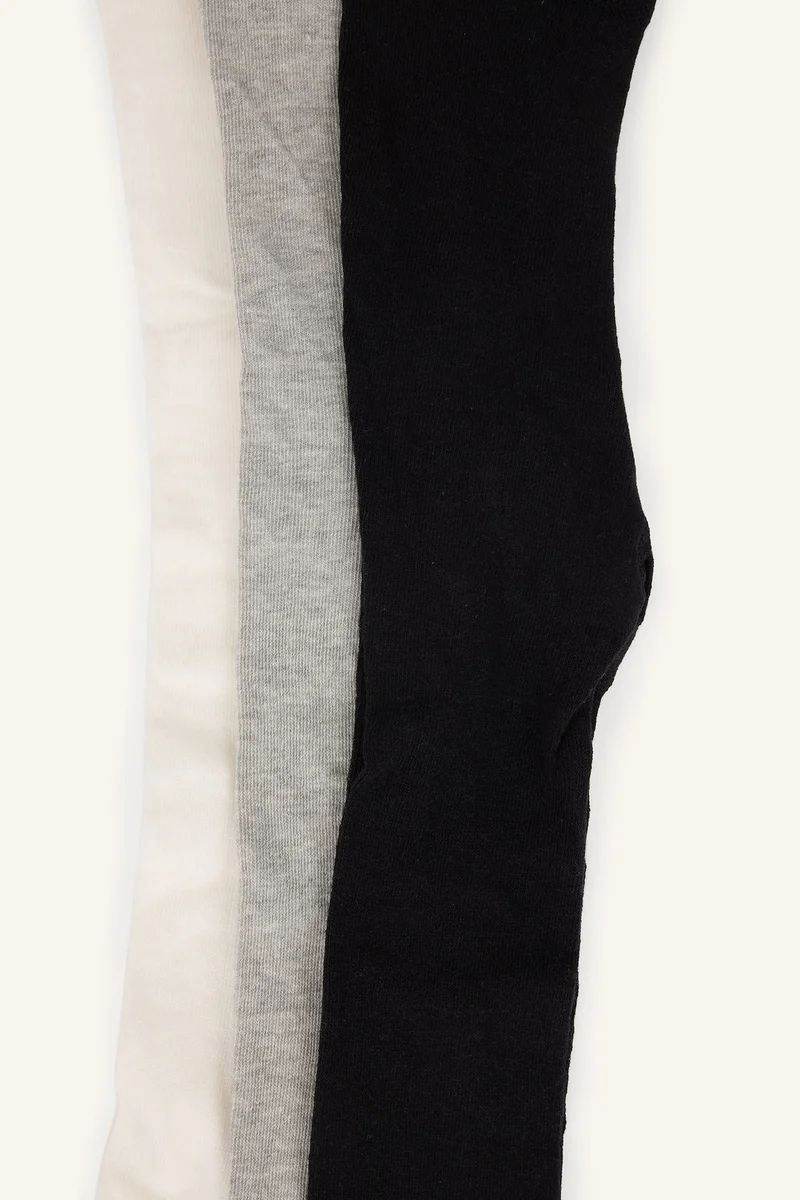 Defacto Girl Plain Cotton 3 Piece Pantyhose (3-Pack)