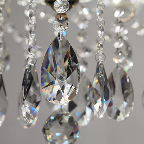 Supla 24 Pcs Teardrop Chandelier Prisms Candle Chandelier Crystal Pendants Glass Pendant Beads 1.5" for Chandelier Lights Suncatchers - Image 4