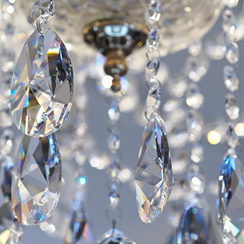 Supla 24 Pcs Teardrop Chandelier Prisms Candle Chandelier Crystal Pendants Glass Pendant Beads 1.5" for Chandelier Lights Suncatchers - Image 5
