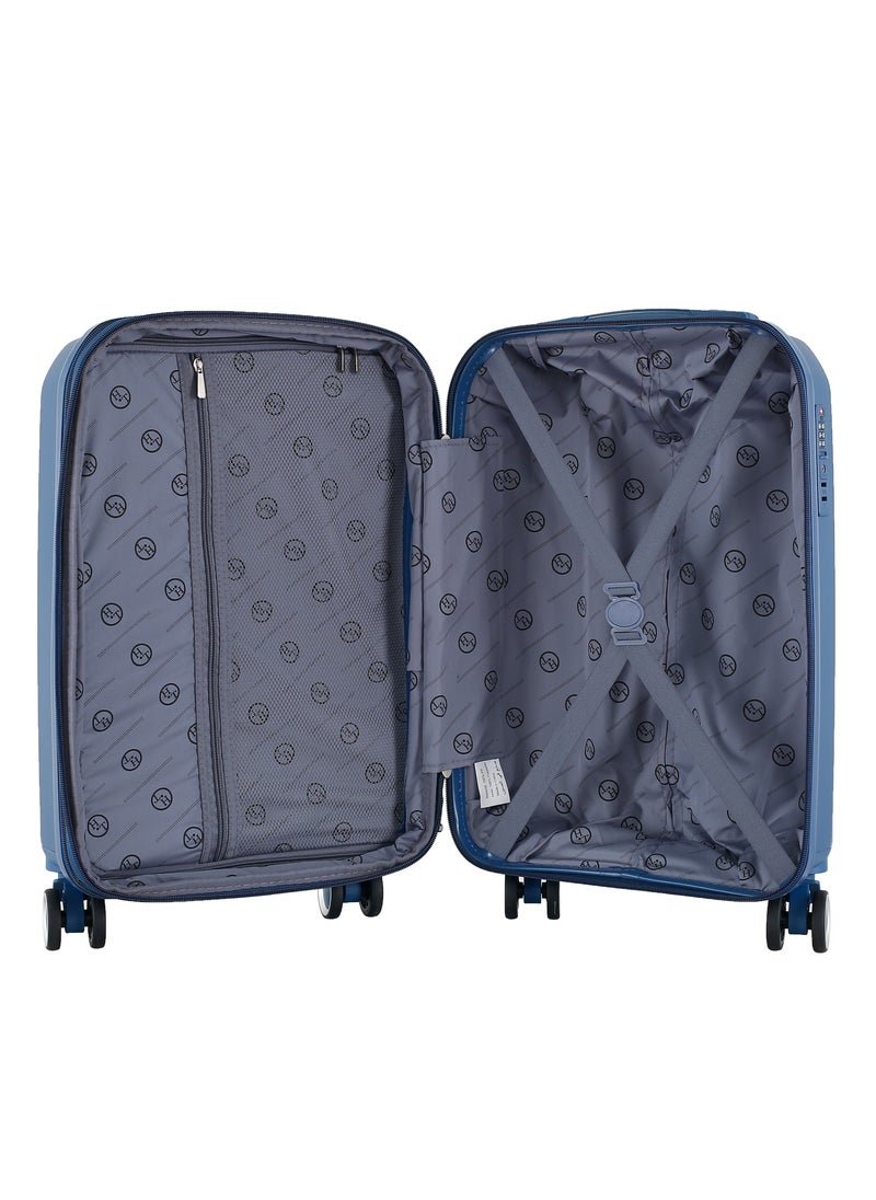 H.T H.T Luggage Bag, Hard Case Polypropylene (PP) Material, 8x360 Degree Rotation Spinner Wheels, Matching Color Suitcases, Expandable Trolley Bag, Telescopic Handle, TSA Lock, SKU 13504  - Image 3