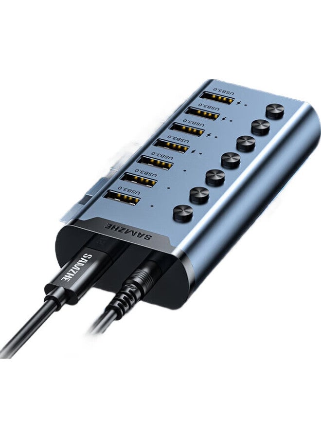 SAMZHE Usb 3.0 Hub, One-To High-Speed Expansion Dock, Laptop Hard Drive Keyboard Mouse Hub, 7-Port Hub Extension Cable, 1 Meter Hb307 - Image 2