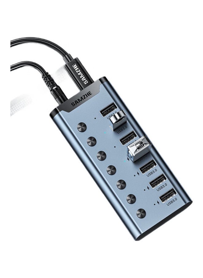SAMZHE Usb 3.0 Hub, One-To High-Speed Expansion Dock, Laptop Hard Drive Keyboard Mouse Hub, 7-Port Hub Extension Cable, 1 Meter Hb307 - Image 1