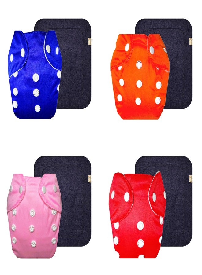 Dumbledo Lite Cloth Diaper with Black Insert (Pack of 4) | Hypoallergenic | Leakproof | Easy to Clean | Designed by Moms | 3 Months - 2 Years | Unisex Baby - Image 1