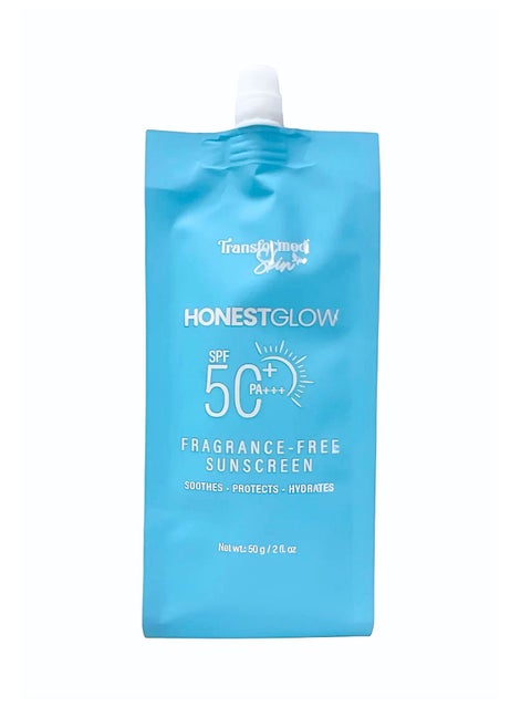 Transformed Skin Honest Glow Fragrance - Free Sunscreen SPF 50 PA+++, 50g