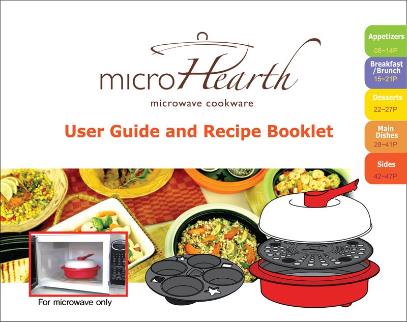 Microhearth 1.5-Quart Nonstick 4-piece Everyday Pan Set for Microwave Cooking, Red - Image 5