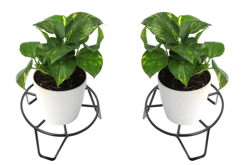 CRAFTCASTLE Craft Castle Stylish Iron Indoor/Outdoor Italiano Flower Pot/Plant Stand for Home Garden or Balcony Decor(Black) (2) - Image 5