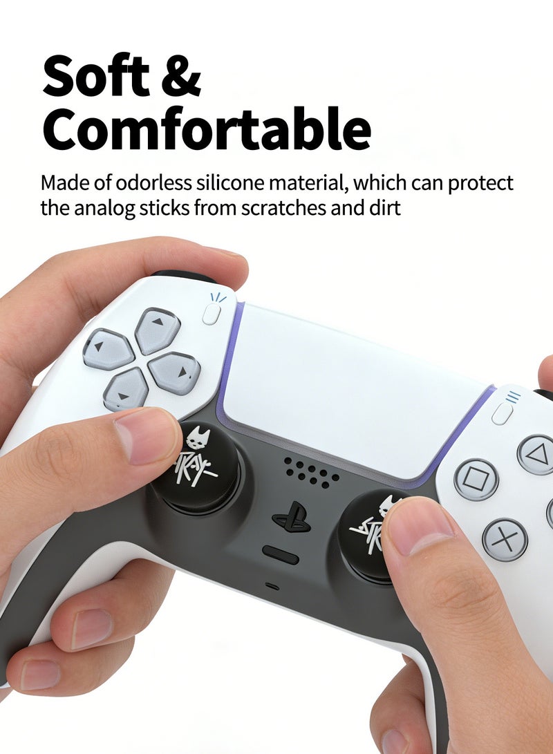 بيكسنست أغطية عصا تحكم متوافقة مع وحدات تحكم PS5 وPS5 Slim وPS5 Pro وPS4، وNintendo Switch Pro وSwitch 2 Pro وSteam Deck، عدد 2 زوج (4 قطع) - Image 4