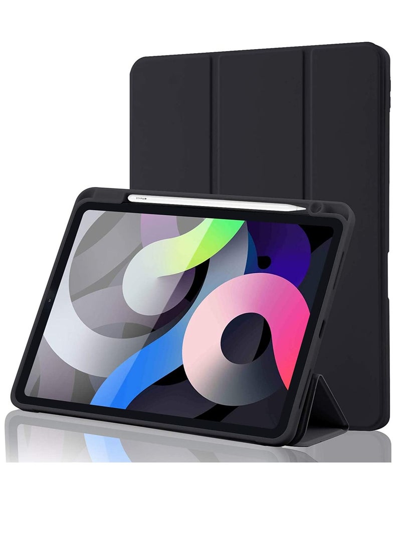 iPad Air 4 Case 2020, iPad Air 4th Generation Case with Pencil Holder [Full Body Protection + Apple 2nd Pencil Charging and Auto Wake/Sleep] Smart Stand Cover Case for iPad Air 4 10.9 - Image 1