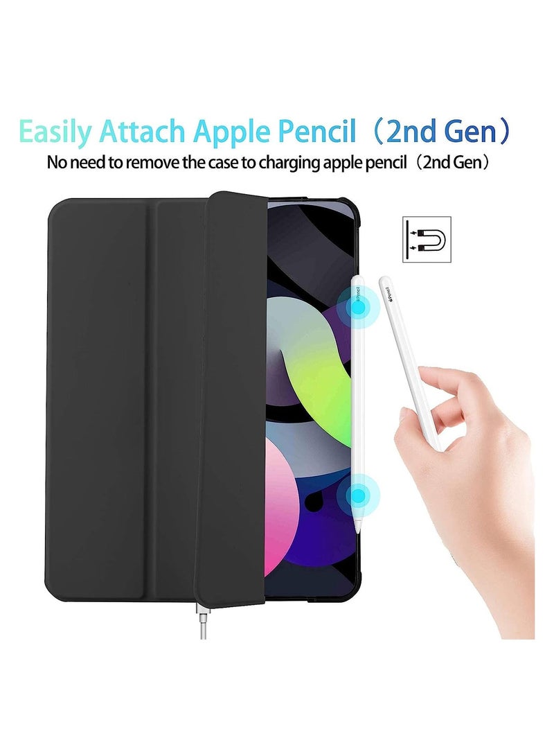 iPad Air 4 Case 2020, iPad Air 4th Generation Case with Pencil Holder [Full Body Protection + Apple 2nd Pencil Charging and Auto Wake/Sleep] Smart Stand Cover Case for iPad Air 4 10.9 - Image 2