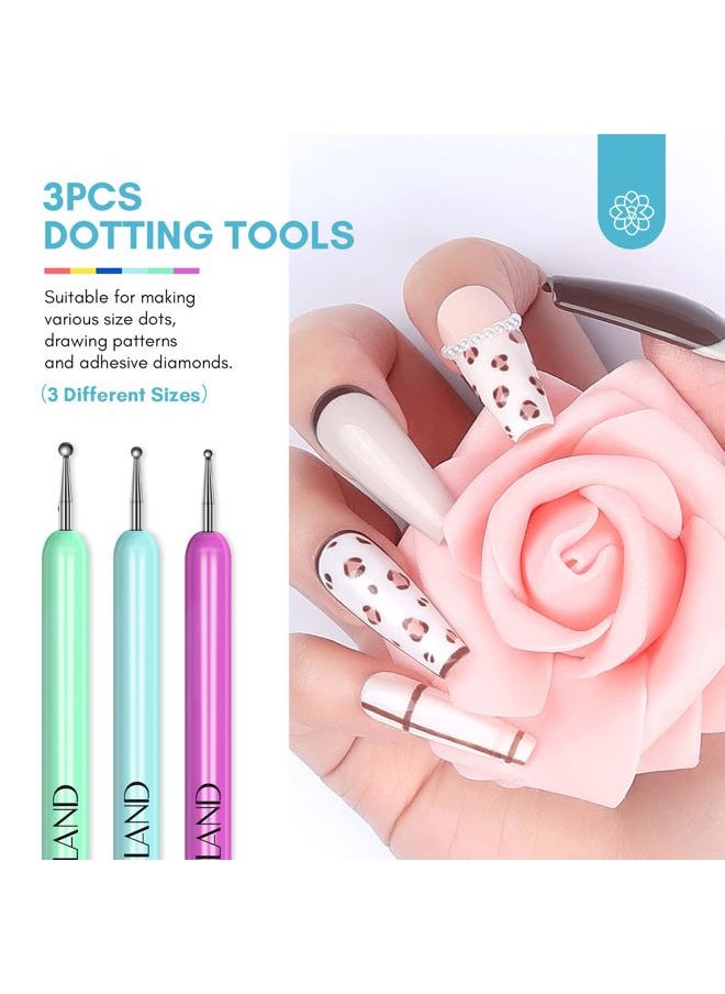 Saviland 6PCS Nail Art Brushes Set – Multifunctional Nail Brushes for Nail Art Nail Design Brush Gel Nail Brush for Nail Extension Nail Art Liner Brush 3 Sizes Dotting Tools for DIY  - Image 5