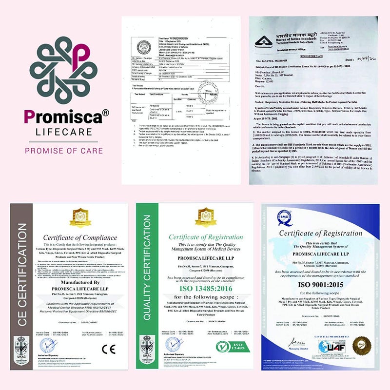 PROMISCA Kids N95 Face Mask 5 Layered Filtration and Genuine Melt Blown (Multi colour), Pack of 5 (Extra Small 4 to 7 yrs), (PR05KEMUR2119) - Image 3