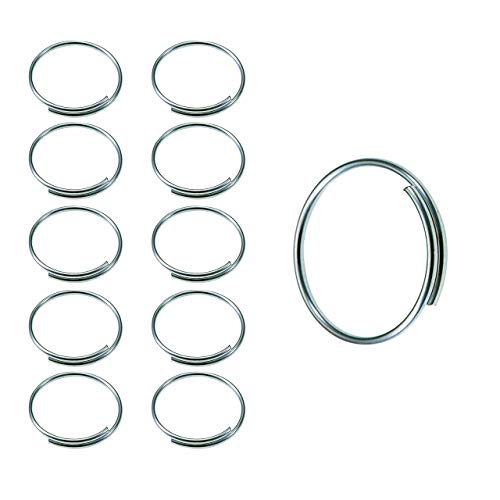 Lucky Line خواتم مفاتيح هدايا لاكي لاين 3/4" قطر، عبوة من 250 (75675)، فضي - Image 1