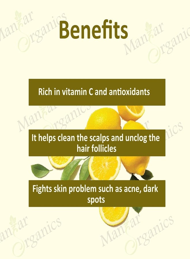 ManHar Organics Pure Lemon Peel Powder for Face Pack, Scrubbing, Exfoliation Skin Care Mask 1KG - Nimbu Chilka Powder | Citrus Limon | With Vitamin C - Image 3