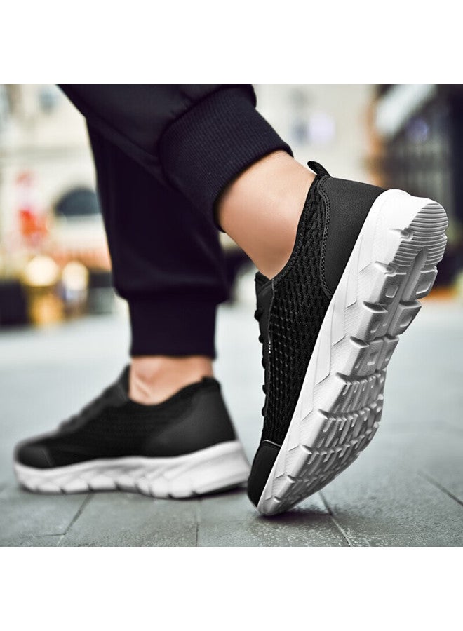 Double Star Shuangxing Men's Running Shoes, Summer Lightweight Breathable Large Mesh Casual Shoes, Spring Mesh Soft-soled Sneakers For Men, 98, Jade Black, Size 45 - Image 1