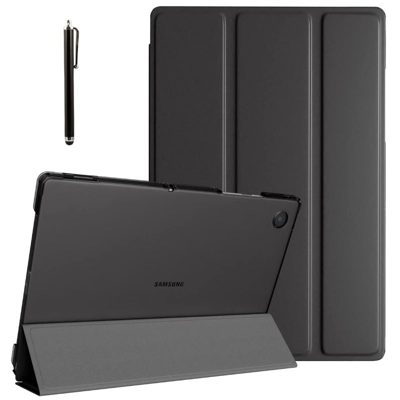 ProElite Smart Flip Case Cover for Samsung Galaxy Tab A8 10.5" SM-X200/ SM-X205/ SM-X207 Translucent Back with Stylus Pen, Black - Image 1
