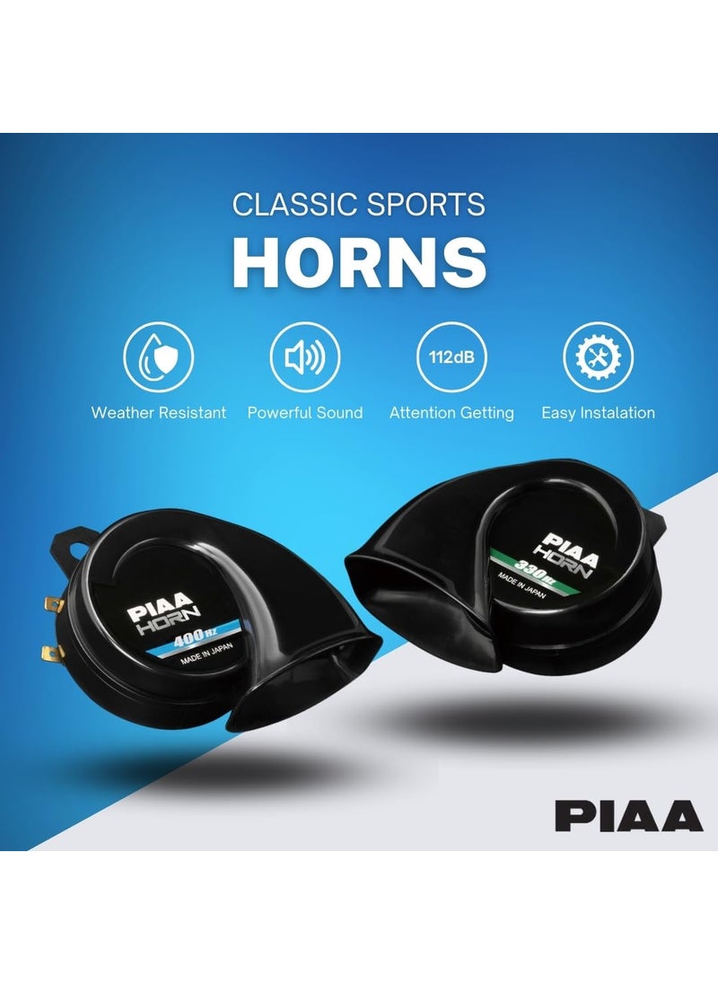 PIAA Piaa 85115 Superior 112Db 330Hz and 400Hz Twin Tone Bass Horn, Black  - Image 2