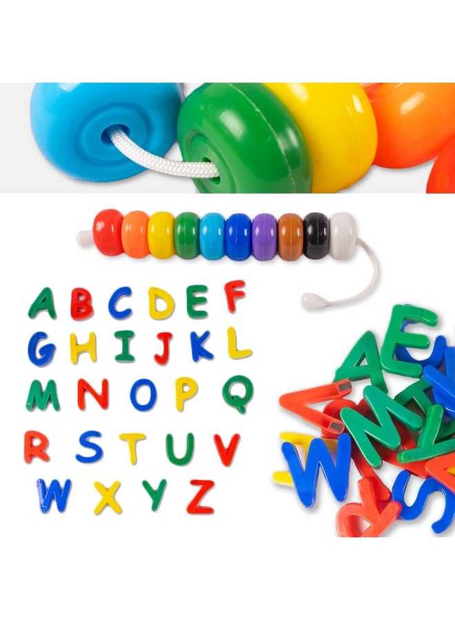 RATNA'S Jumbo Magnetic Alphabet and Numbers for Kids with 10 Colourful Beads Free Inside. - Image 2