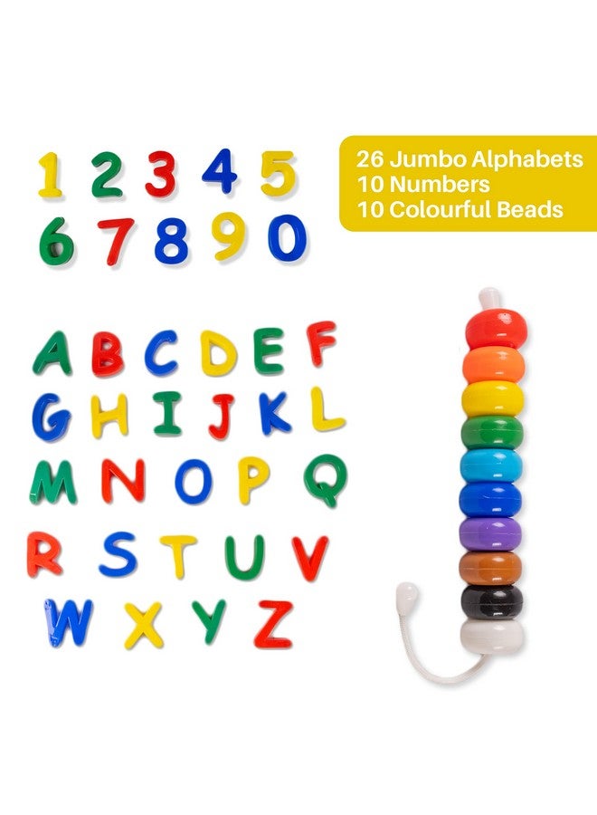 RATNA'S Jumbo Magnetic Alphabet and Numbers for Kids with 10 Colourful Beads Free Inside. - Image 5
