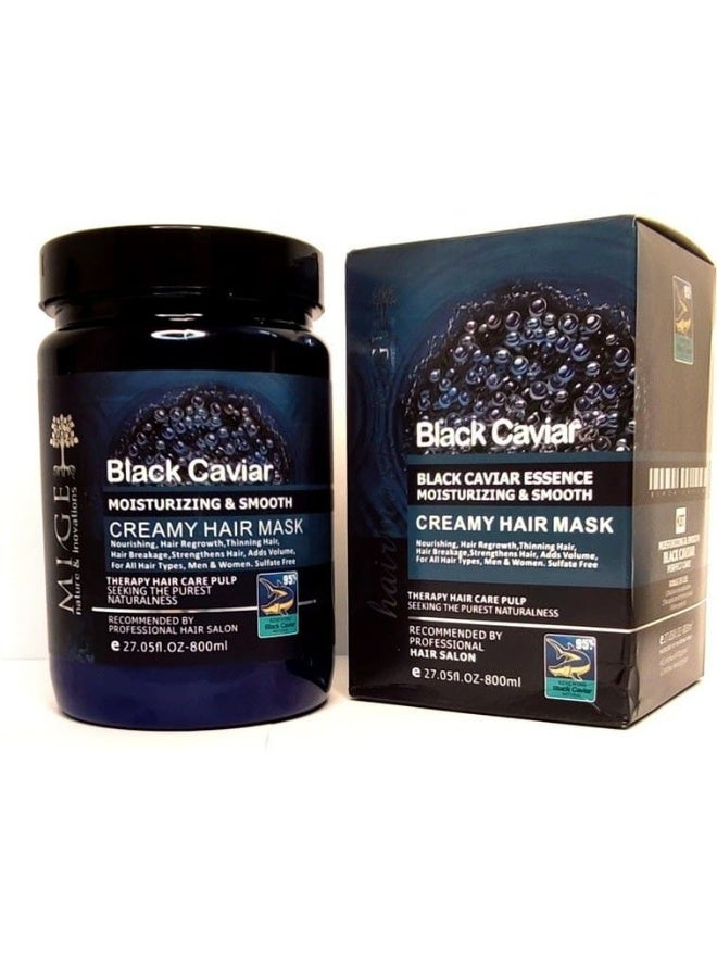 Mige Black Caviar Essence Creamy Hair Mask 800 ML - Image 2