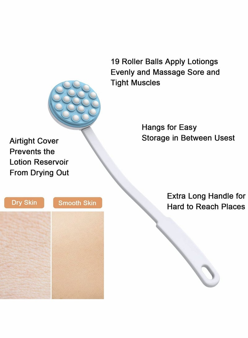 Lotion Applicator and Massager, Handheld Long Handled Easy Reach Roll-On for Sunscreen, Cream, Shower Gel on Back, Legs Feet - Image 3